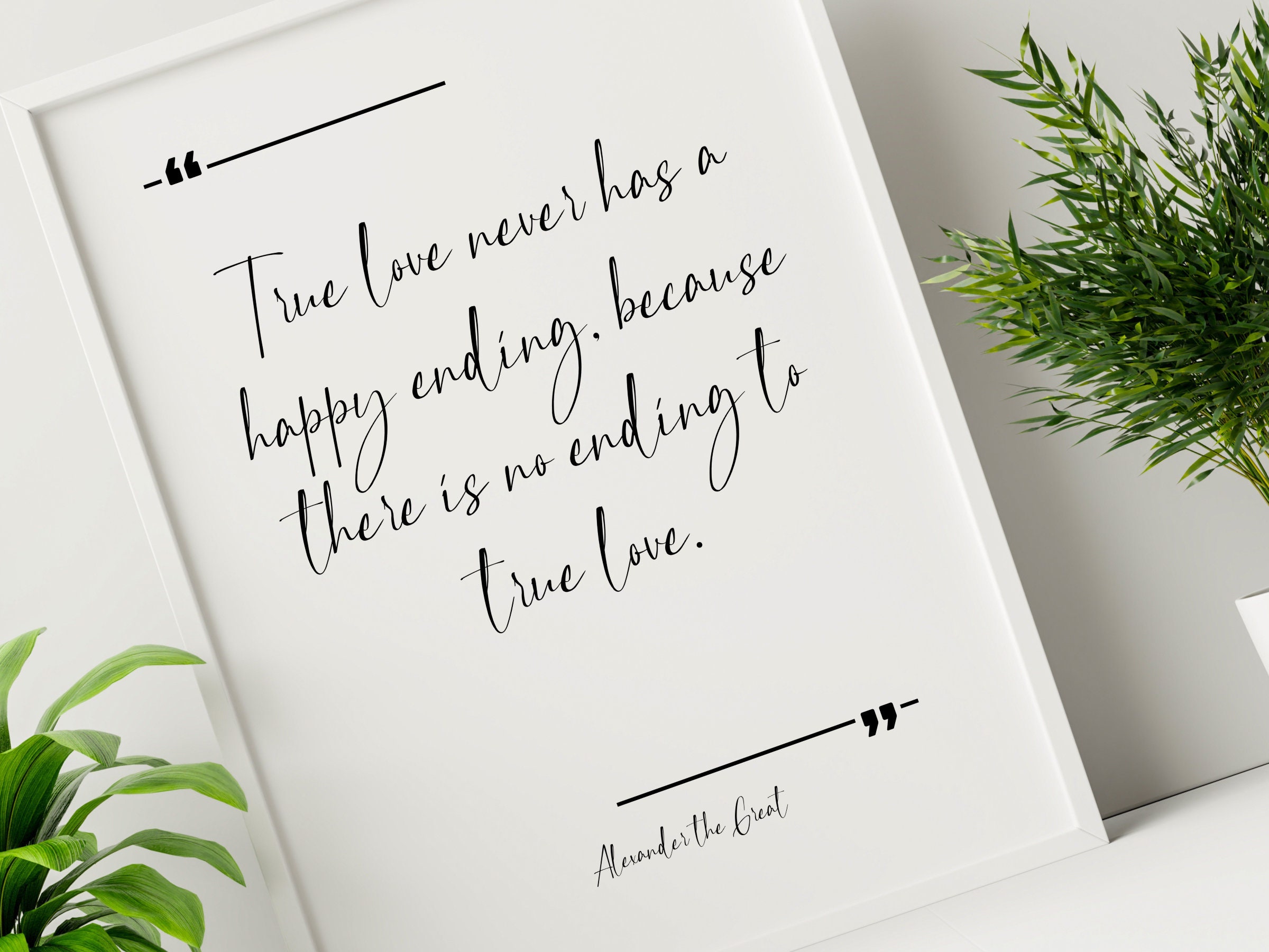 True Loveno Ending - Alexander the Great - Printable Wall Art