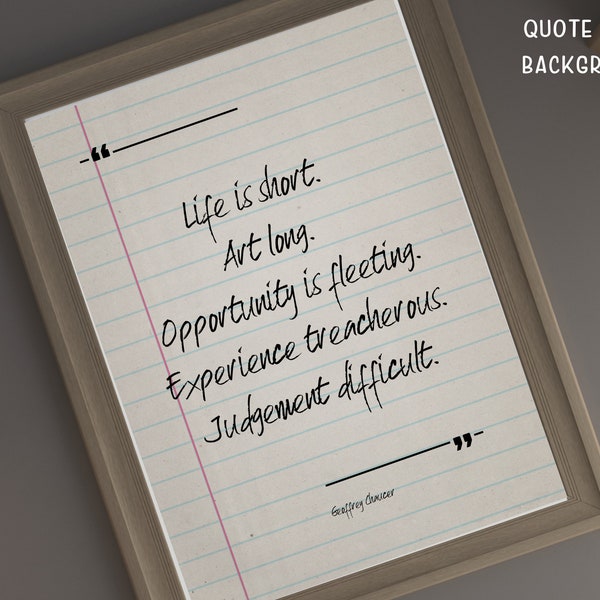 Life is short...Judgement Difficult.   - Printable Quote w/ background, 2 text versions, inspirational quote, positive quote