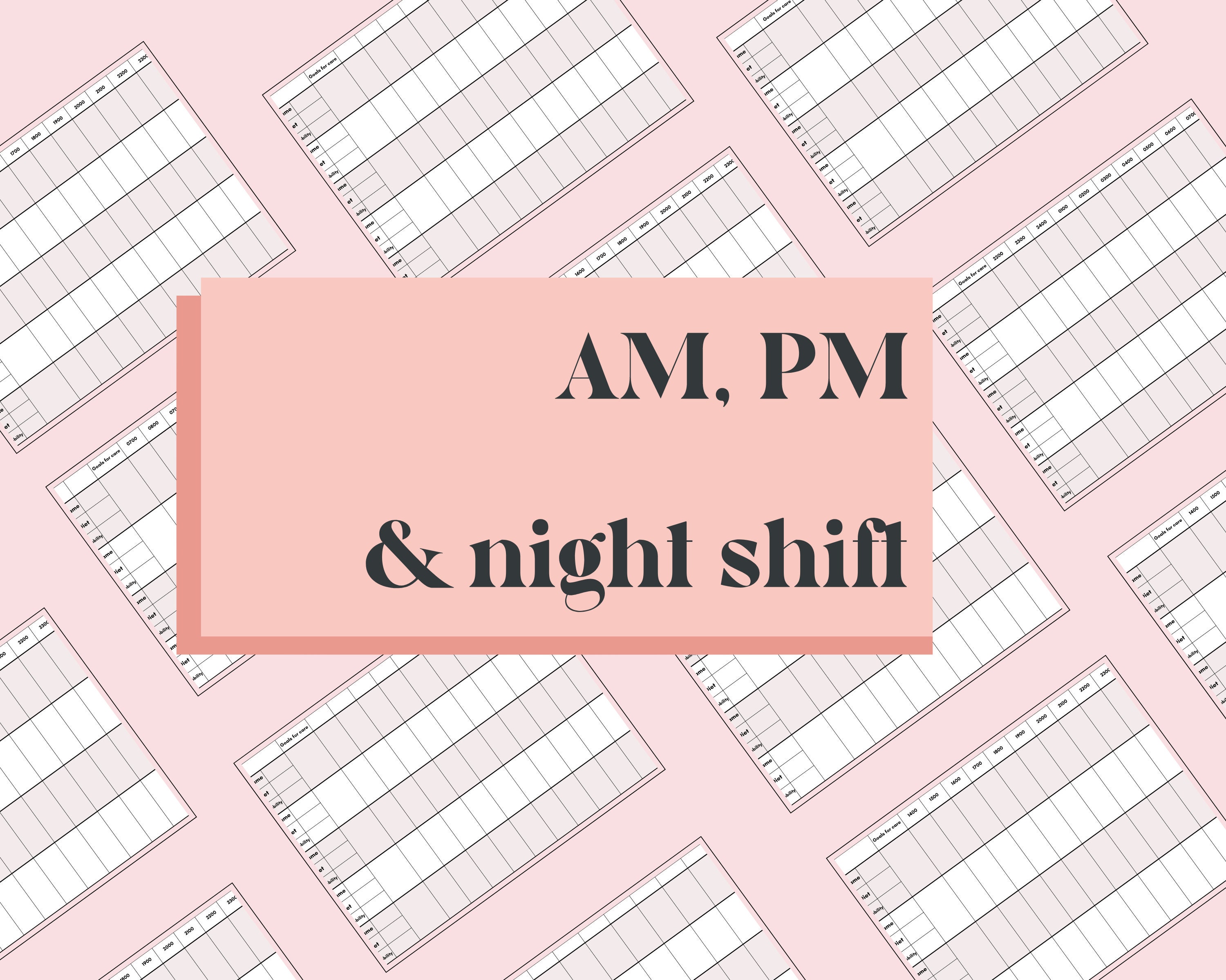 Nursing Shift Planner Bundle Etsy Australia