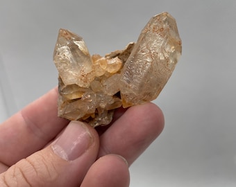 Skeletal Quartz Cluster On Matrix From Goboboseb, Namibia