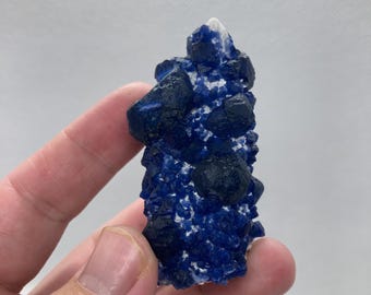 Blueberry Fluorite On Quartz From China