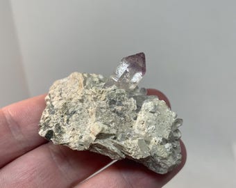 Amethyst With Hematite On Feldspar From Brandberg Namibia