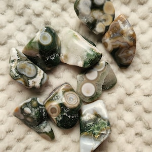 Unique faces on 8th vein Ocean Jasper Tumbles