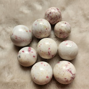 Cinnabar Crystal Spheres set of 9