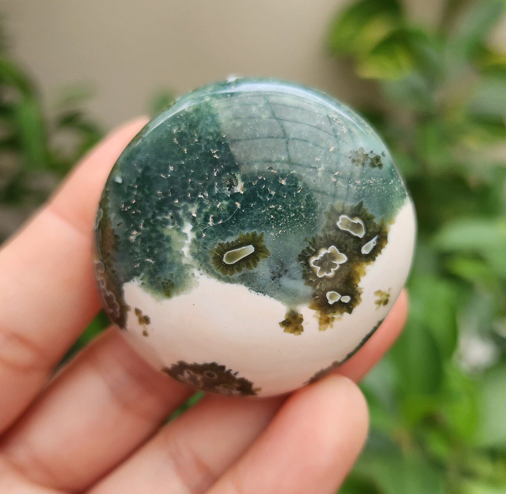 7th vein Ocean Jasper palmstone