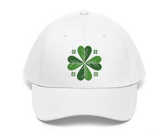 Shamrock Cotton Twill Hat: St. Patrick's Day Clover Golf Cap