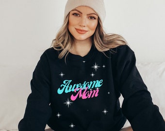 Mom Crewneck Sweatshirt, Cotton Blend