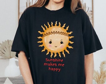 Sun Cotton Unisex Garment-Dyed T-shirt, Sunshine Shirt, Women's Sunshine Shirt, Sun Cotton Shirt, Sunshine Cotton Shirt, Sunshine Tee Shirt