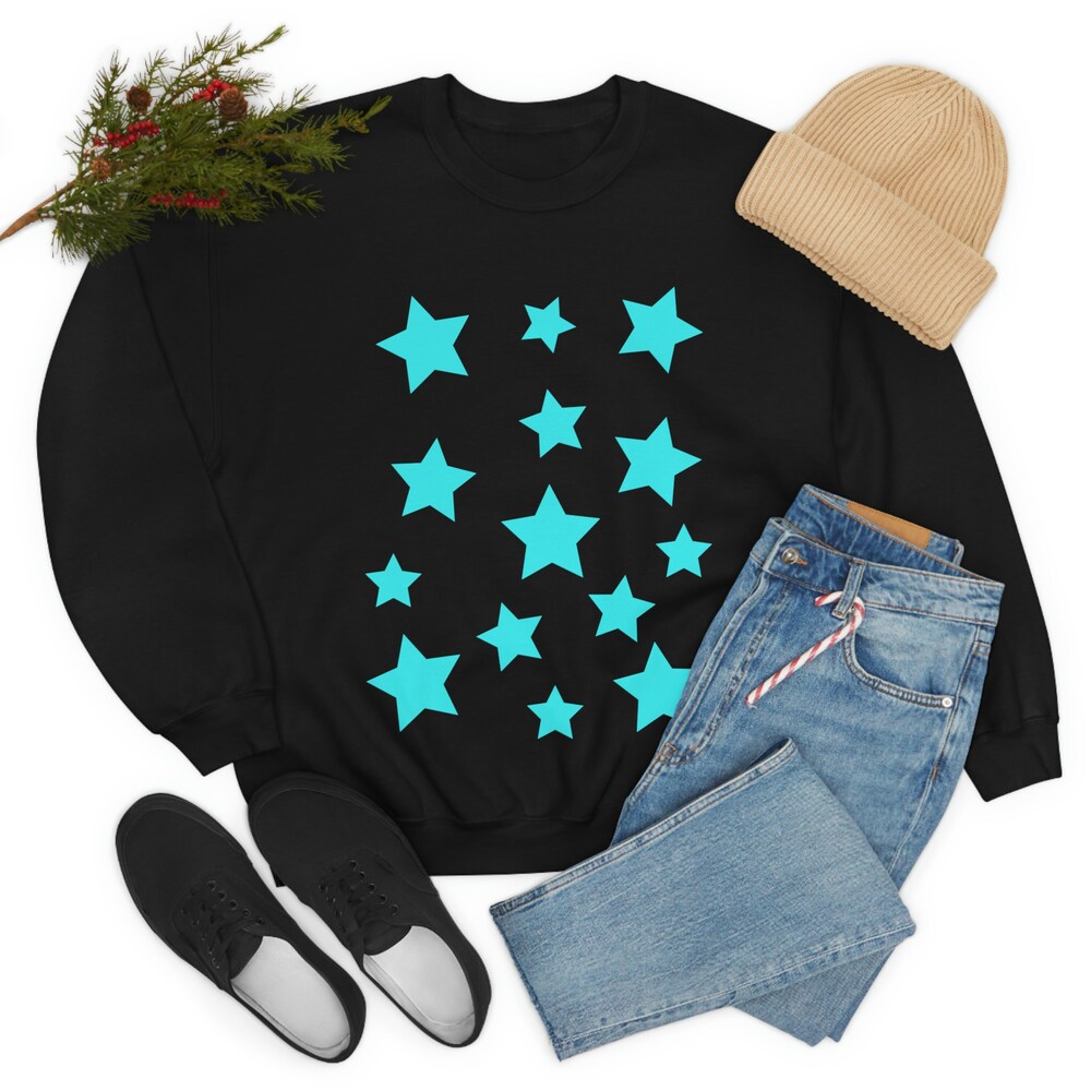 Snorider Design Stars Shirt, Stars Cotton Crewneck Sweatshirt, Stars Women'S Cotton Crewneck Sweatshirt, Stars Unisex Shirt