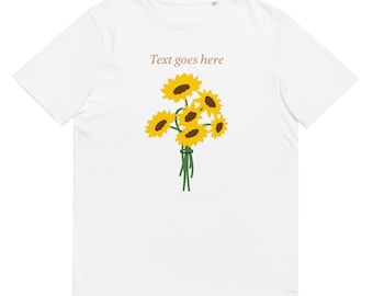 T-shirt personnalisé tournesols en coton bio