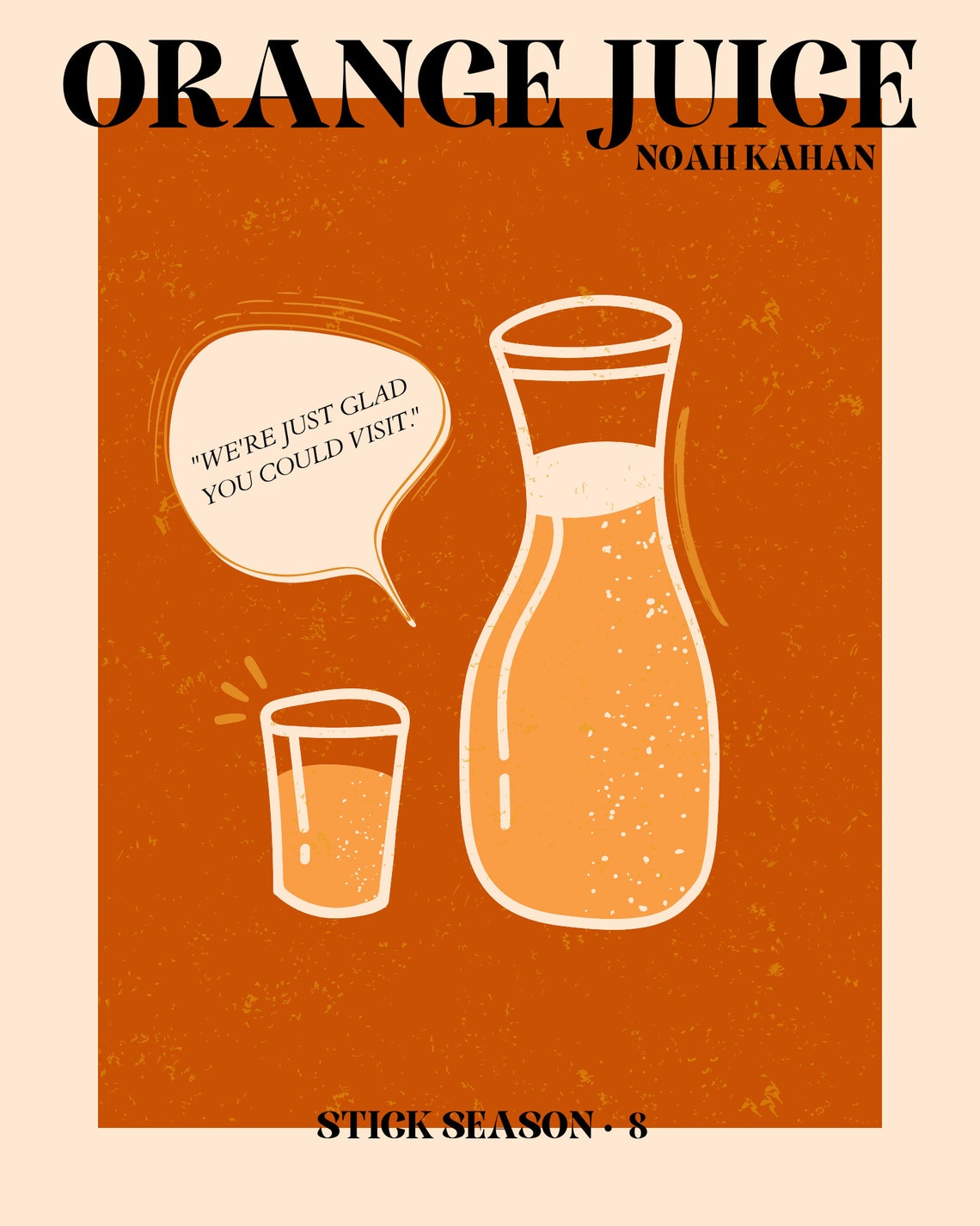 Noah Kahan Orange Juice Digital Print Modern Cute Merch Etsy