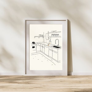 Orange Juice Digital Print, Kitchen, Kitchen Wall Art, Wall Art, Trendy Wall Art, Poster, Home Decor, Hand Drawn, Modern, Minimal, Cute, Fun