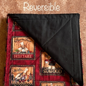 Tortilla Warmer/Bread Basket Liner - Italian Food #1 (Black)