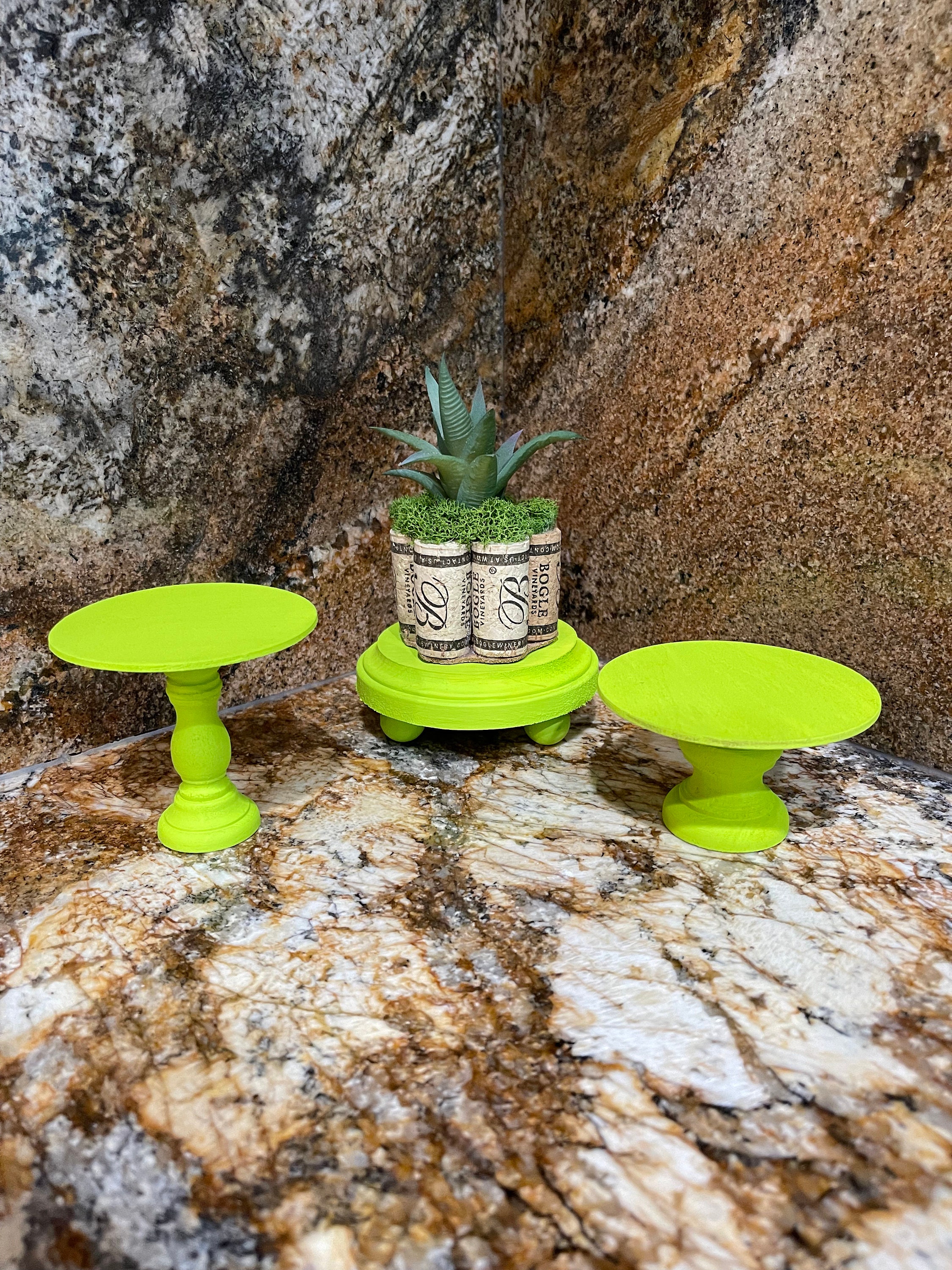 Mini Round Wood Risers for Tiered Trays Set 1 top 3.5 & Etsy