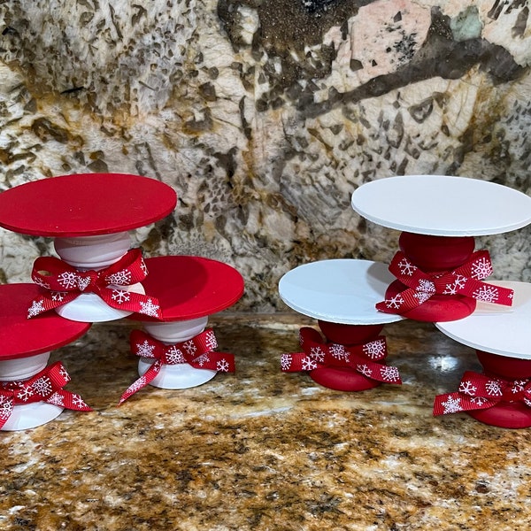 Christmas Mini Riser for Tiered Tray/Tiered Tray Decor/Cupcake Stand/Candy Cane Decor/Santa Decor/Mini Christmas Decor/Christmas Home Decor