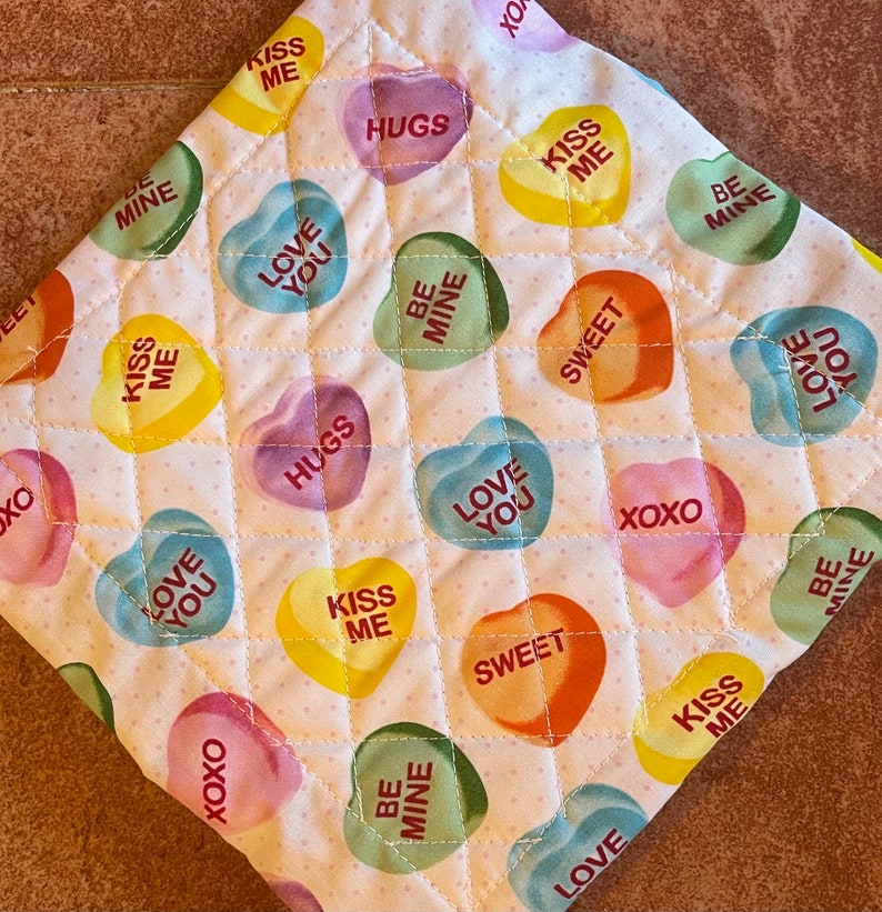 Tortilla Warmer/bread Basket Liner Valentines Day Conversation Hearts