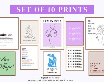 Spanish Feminist Wall Art | Minimalist Spanish | Feminismo | Feminista | Feminista Arte | Mujer Arte | Woman Feminism Art | Digital Bundle