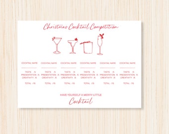 CHRISTMAS COCKTAIL competition score card