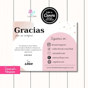 Templado de Tarjeta de Gracias, bedanksjabloon, Templado de Gracias, Templado de Gracias para Negocio. Bedankt voor uw Compra.