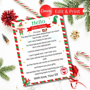 Editable Elf Arrival Letter Christmas Elf Letter Welcome Elf Festive Season Celebration Letter Printable Instant Download