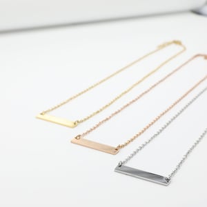 Personalized Bar Necklace: Custom Engraved Name, Date, Coordinates