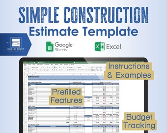 Simple Construction Estimate Template