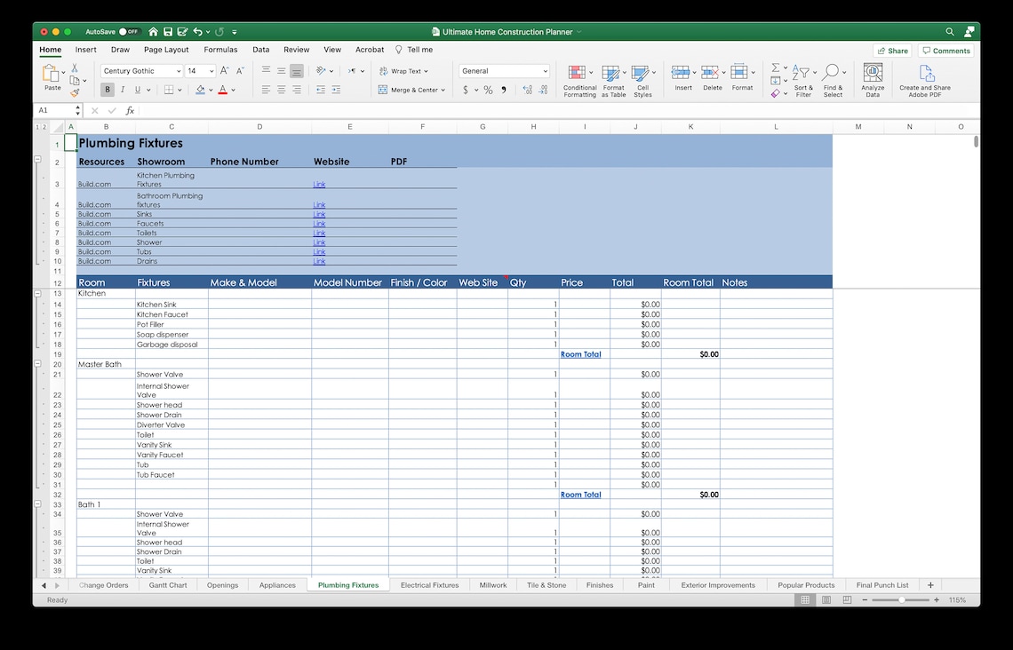 Ultimate Home Construction Planner Custom Home Building - Etsy