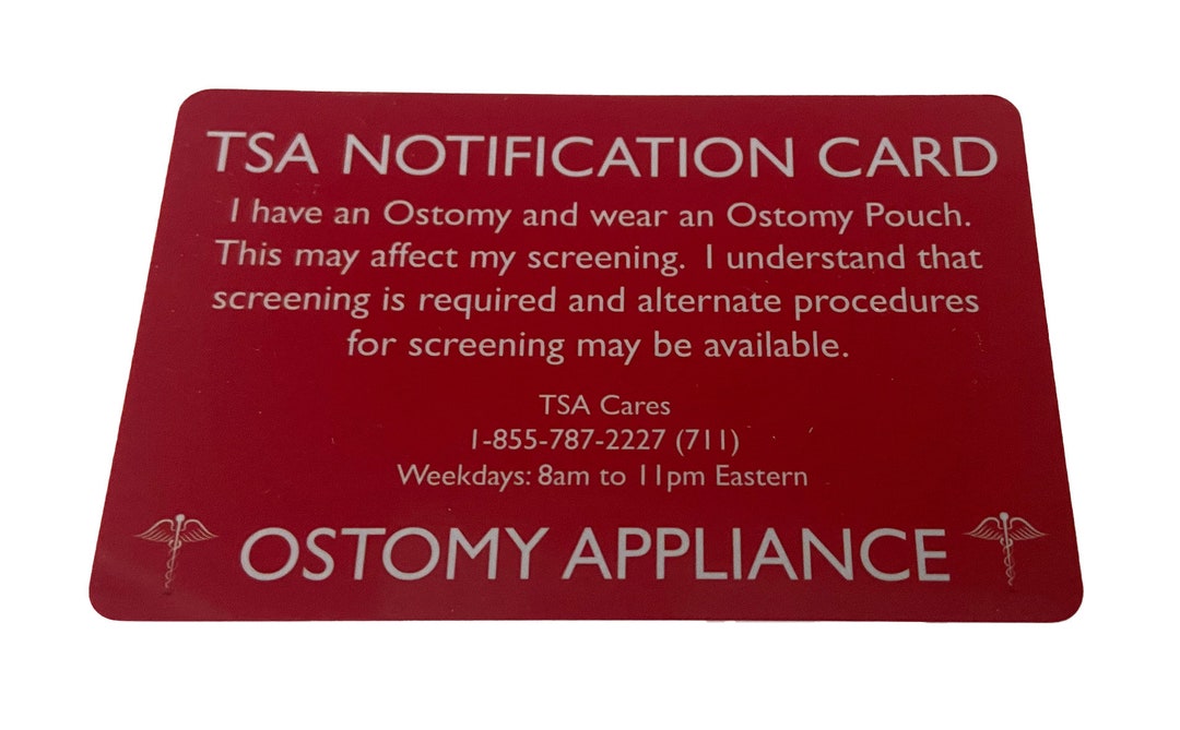 Ostomy & Restroom Access Notification Card Credit Card / Etsy