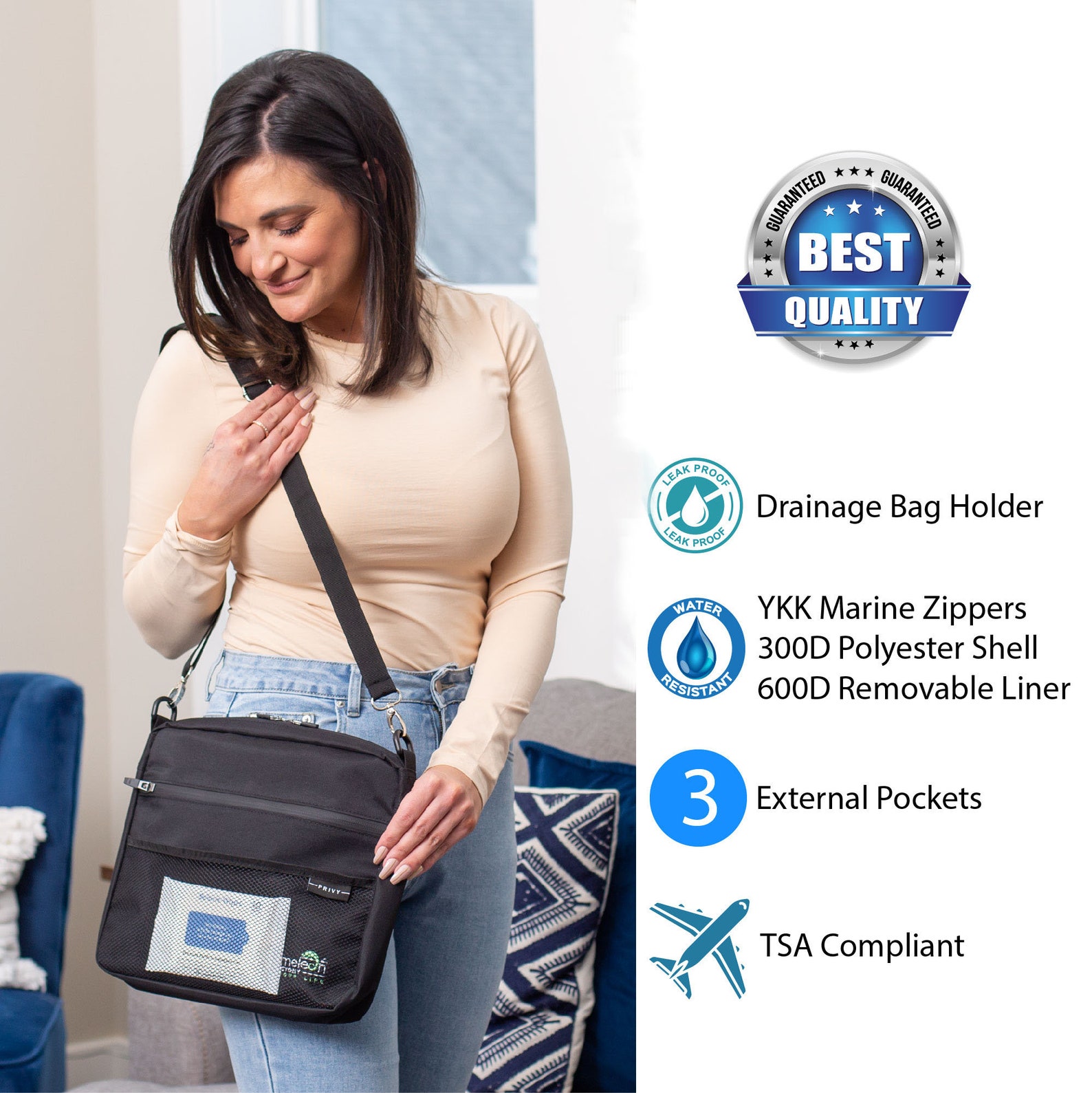 Urine Drainage Bag Holder, Catheter Bag Cover, Urostomy Travel Bag With