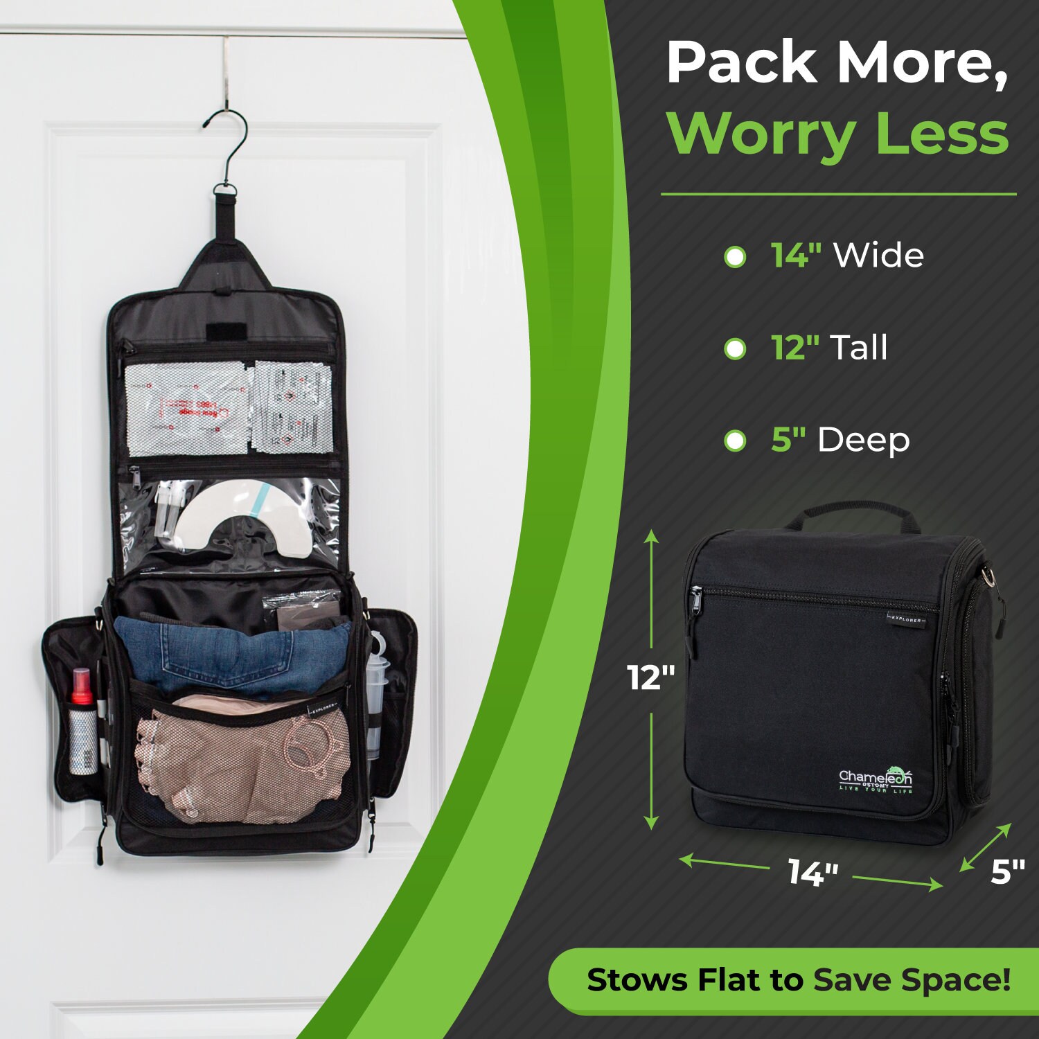 Ostomy Travel Bag & Ostomy Supplies Organizer, Hanging Toiletry Bag