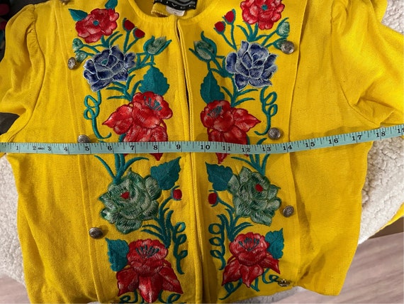 Vintage Silver River Embroidered Jacket Bolero Sz… - image 6