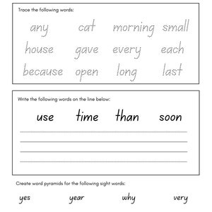 10 Printable Sight Word Activities Toddler Printable - Etsy