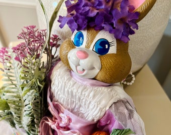 Spring Vintage Brown Easter Bunny Decoration