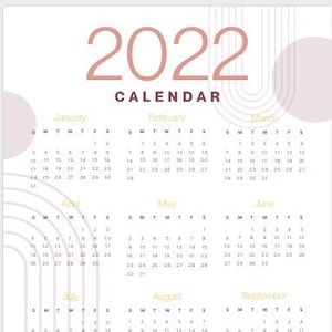 Minimalist 2022 Calendar_Part 1
