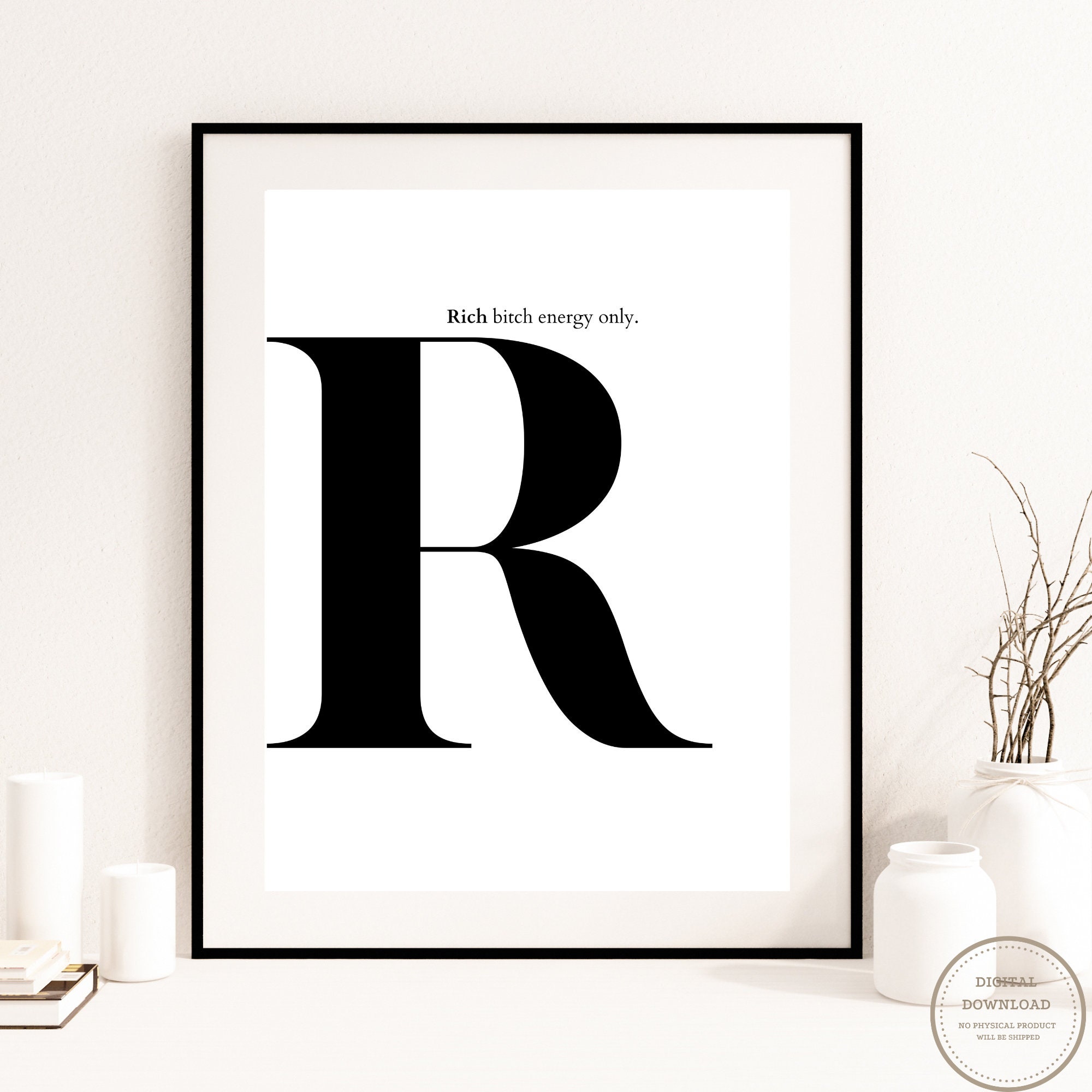 Letter R Printable Poster,motivational, Inspirational, Quote Wall Art ...
