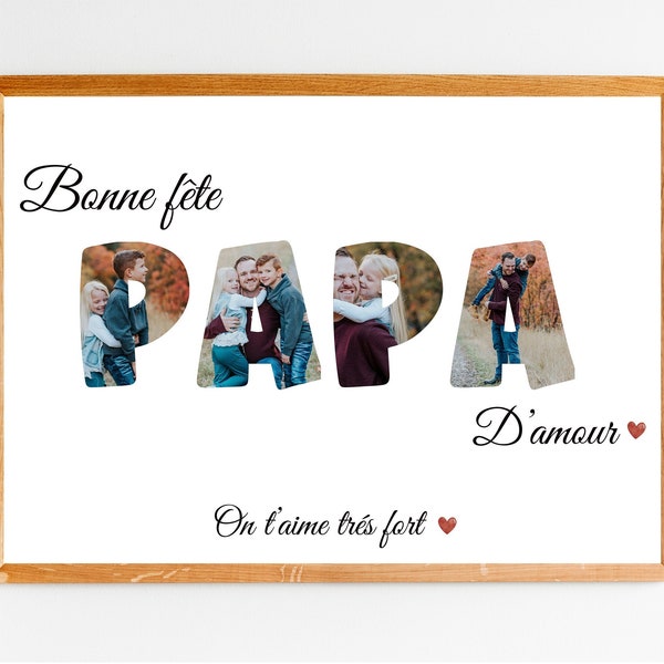 Affiche PAPA personnalisée, cadeau papa, bonne fête papa, anniversaire, Bonne fête, fête des pères