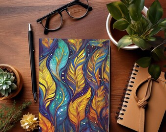 Floating Feathers Hardcover Journal: Lined Notebook, Dream Diary
