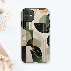 Art Deco Phone Case: Abstract Geometric Line Art, iPhone, Galaxy, Pixel