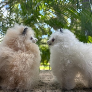 100%  Real Alpaca 4.5in Stuffed Fluffy Llama Handmade from Perú.