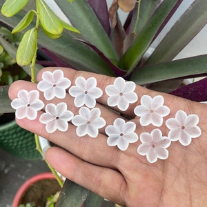 Natural Crystal Flower Carving Gemstone Cabochon Ten Piece Set loose For Jewelry Gemstone