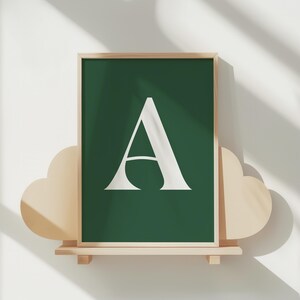 CUSTOM INITIAL Art Print | Name Art | Custom Colour | Kids Art | Personalise | Digital Download Art | Poster | Home Decor | Wall Art