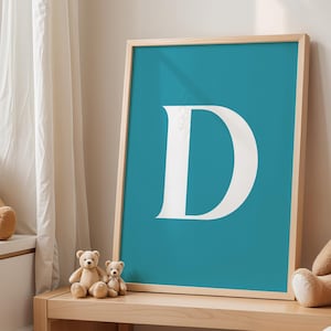 CUSTOM INITIAL Art Print | Name Art | Custom Colour | Kids Art | Personalise | Digital Download Art | Poster | Home Decor | Wall Art