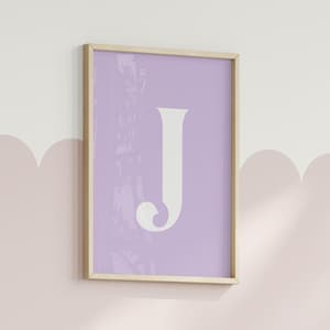 CUSTOM INITIAL Art Print | Name Art | Custom Colour | Kids Art | Personalise | Digital Download Art | Poster | Home Decor | Wall Art