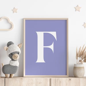 CUSTOM INITIAL Art Print | Name Art | Custom Colour | Kids Art | Personalise | Digital Download Art | Poster | Home Decor | Wall Art
