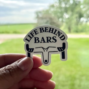 Bicycle Sticker, Cyclist Sticker, Bike Decal, Bike Sticker, Life Behind Bars Sticker, Road Bike Sticker, Bike Bars Decal, Bike Bars Stickers