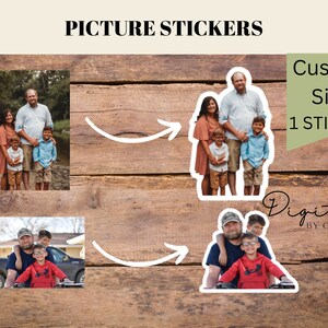 Custom Picture Stickers, Photo Stickers, Custom Photo Stickers, Personalized Stickers, Stickers, Personalized Stickers, Gift for family