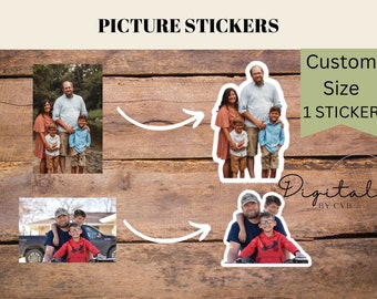 Custom Picture Stickers, Photo Stickers, Custom Photo Stickers, Personalized Stickers, Stickers, Personalized Stickers, Gift for family