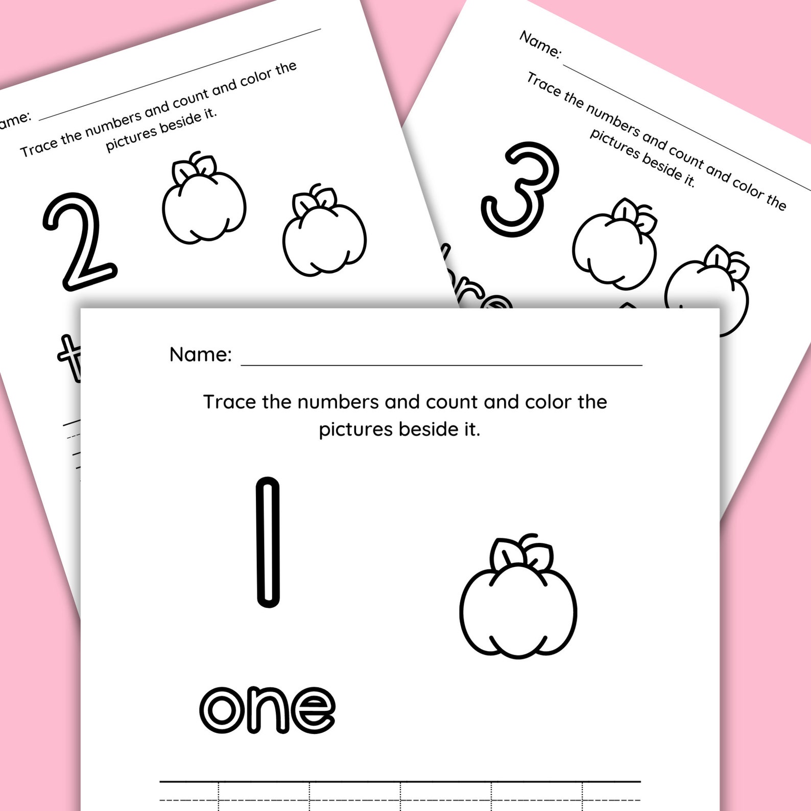 Number Tracing Worksheets PDF / Traceable Numbers / Preschool ...