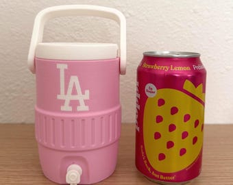 Pink LA Baseball Cooler Can Holder