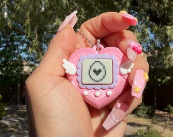 Llavero Clicker V-Pet / Juguete Clicker Kawaii / Clicker con forma de corazón impreso en 3D